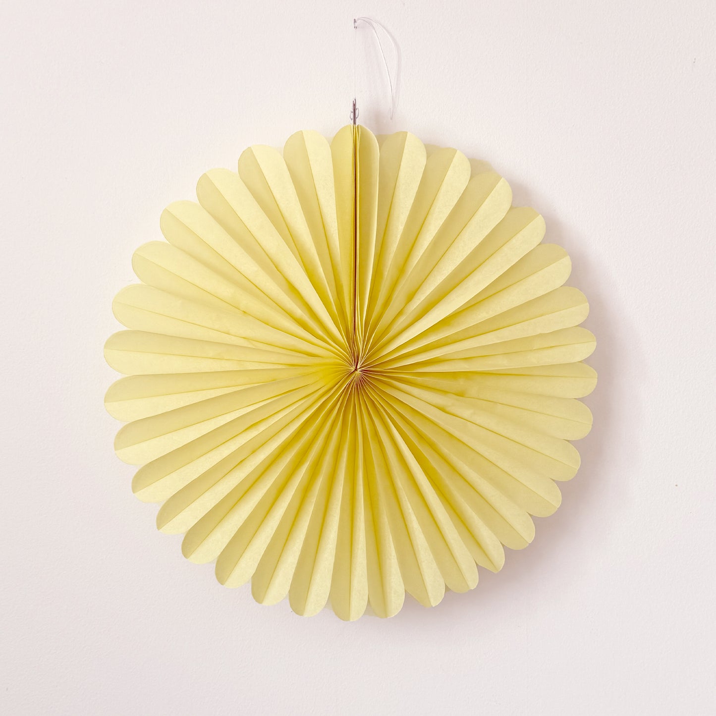 Paper Fan Decoration - Buttercup Yellow