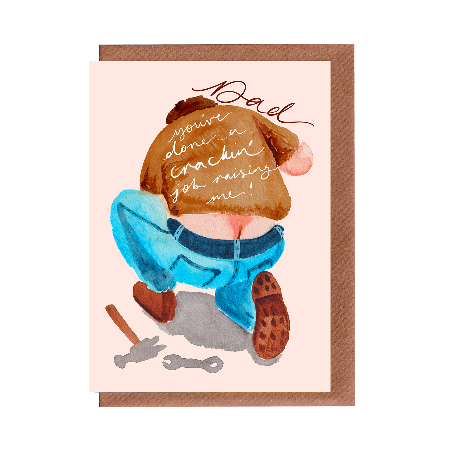 Builder's Bum - Father's Day Greetings Card