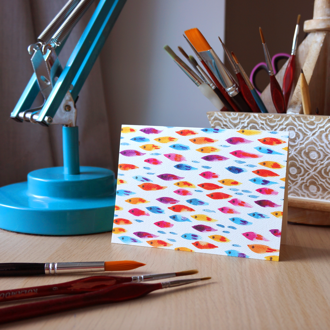 Fish Shoal Greetings Card