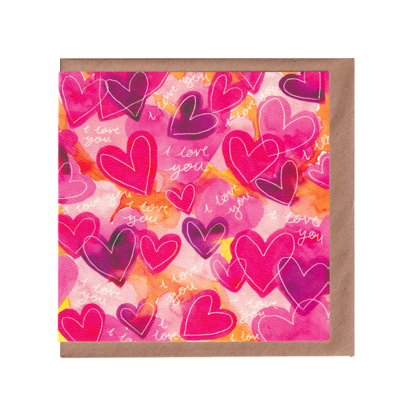 I Love You - Hearts - Valentine's Greetings Card