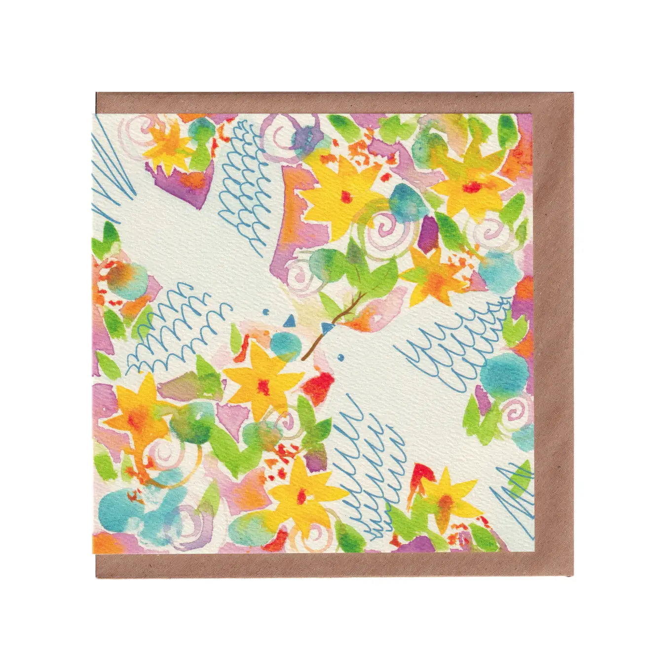 Doves - Love Greetings Card - Hand Detailed