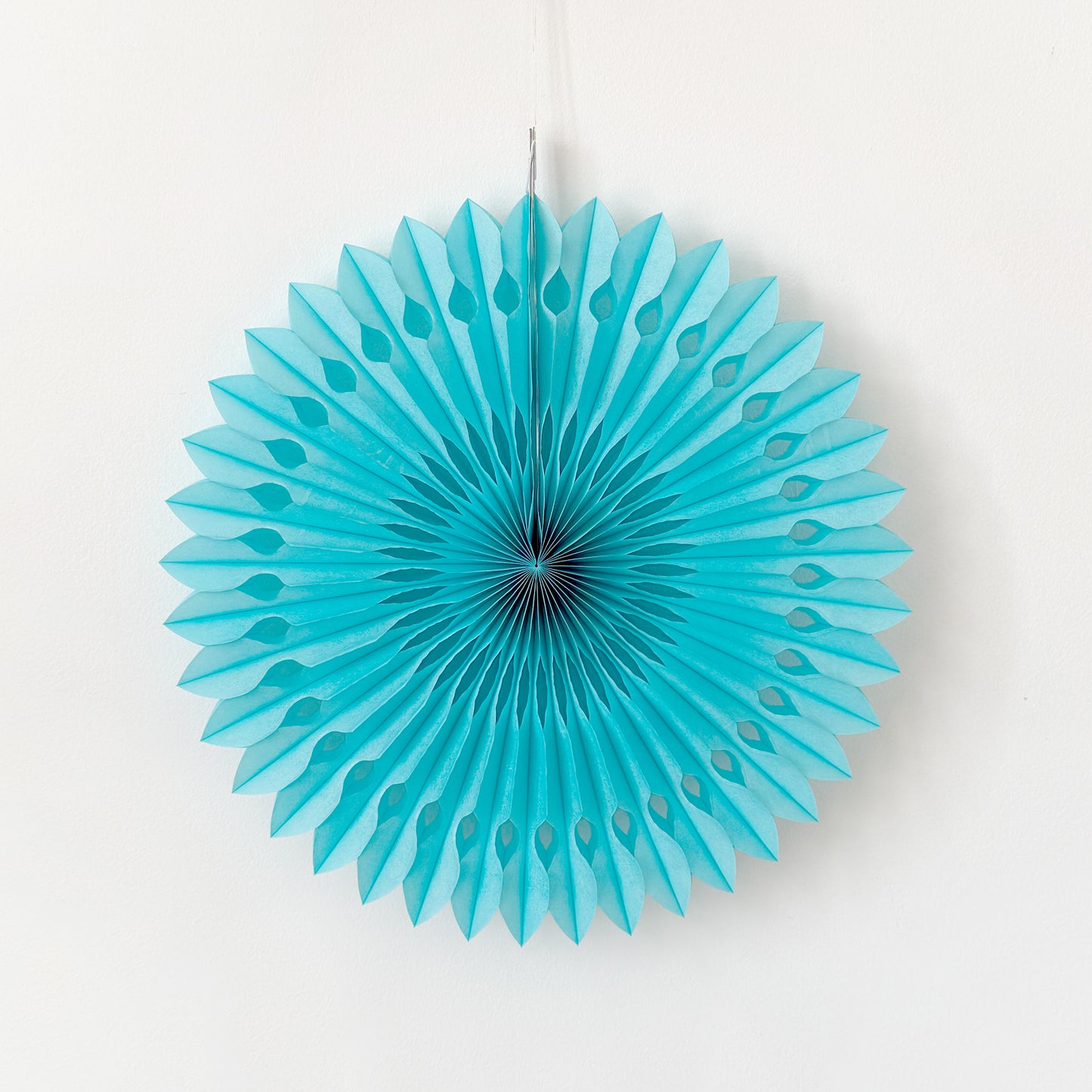 Large Paper Fan - Ocean Blue