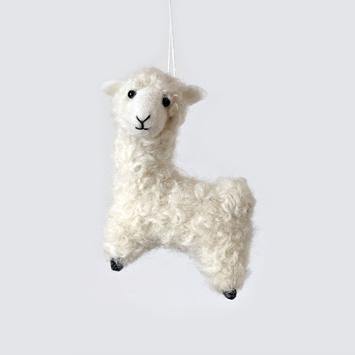 Handmade Felt Llama Decoration - Approx 9cm x 5xm x 10cm Bella & The Moon (Handmade Gifts and Stationery)