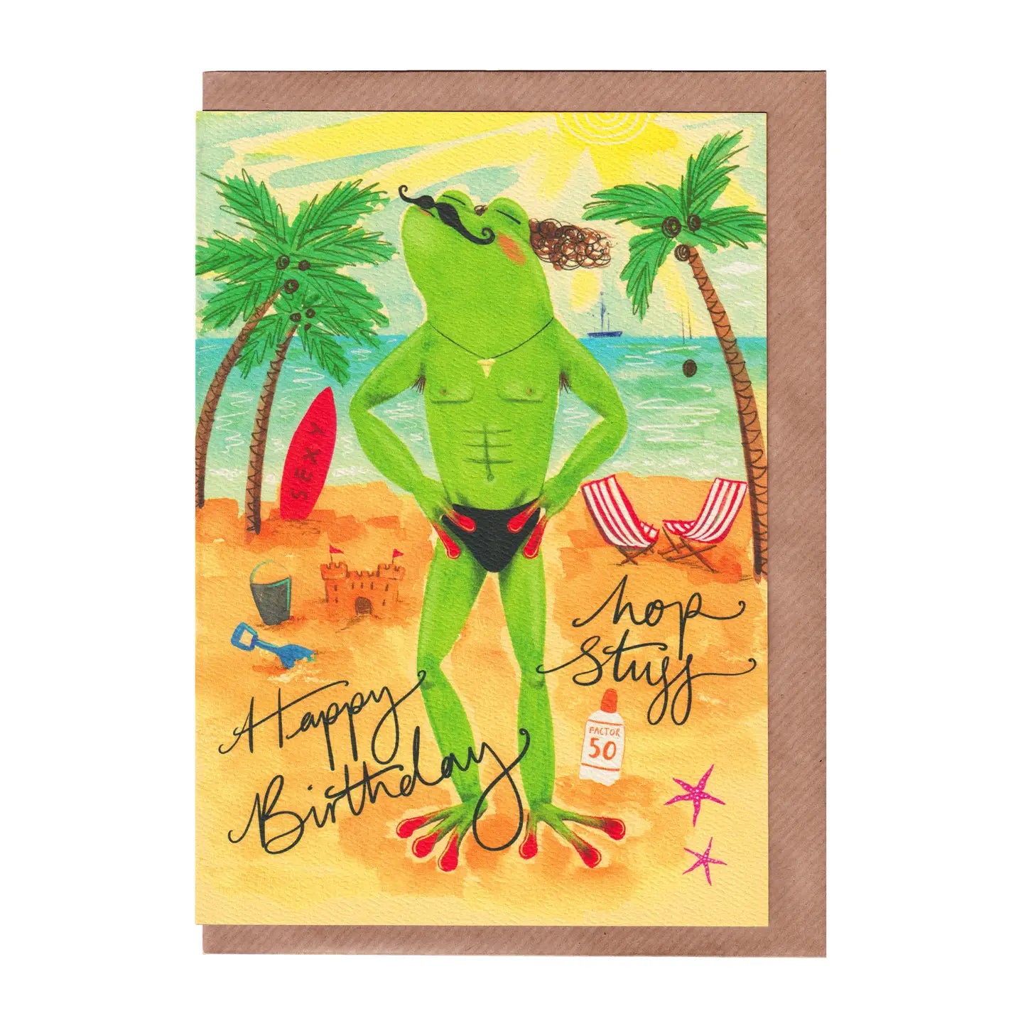 NEW: Happy Birthday Hop Stuff - Frog Greetings Card