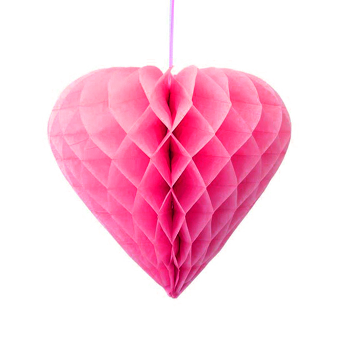Pink Heart Paper Lanterns
