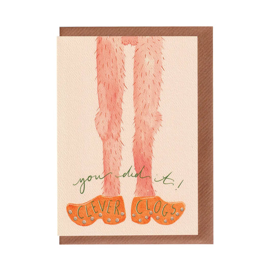 NEW: You did it! Clever Clogs - Cheeky Greetings Card