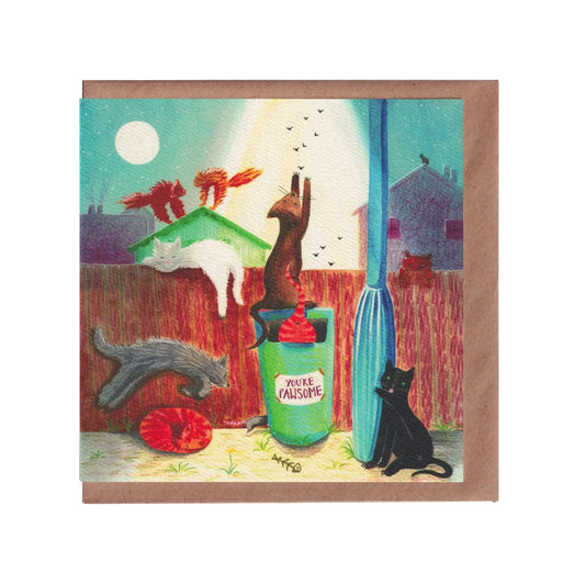 You're Pawsome - Street Cats Greetings Card