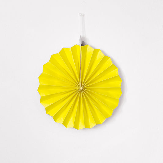 Paper Fan Decoration - Lemon Yellow