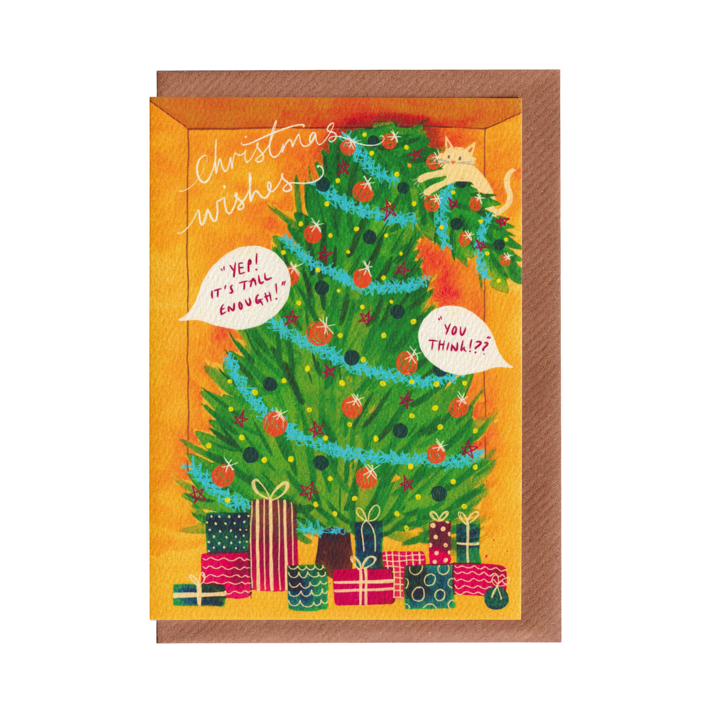 Christmas Wishes Tree - Christmas Greetings Card