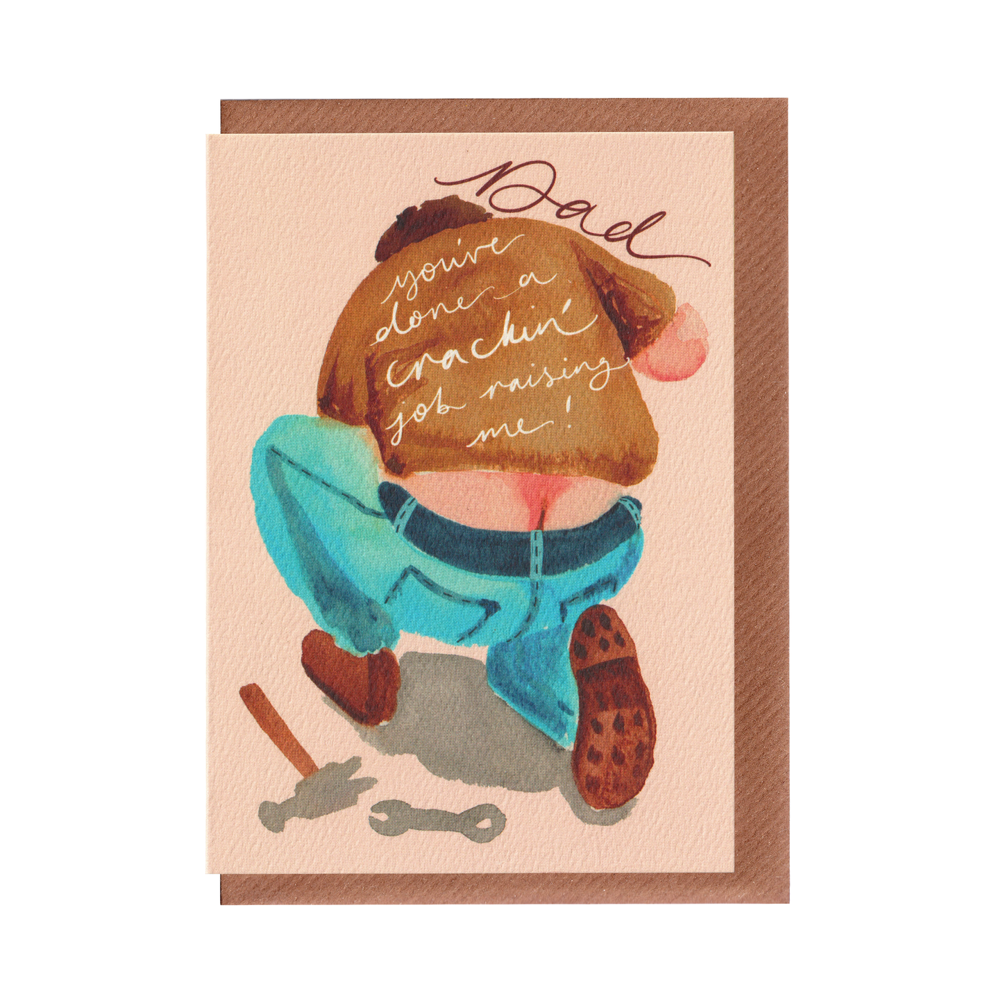 Builder's Bum - Father's Day Greetings Card