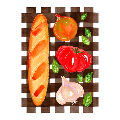 French Baguette - A3 Art Print