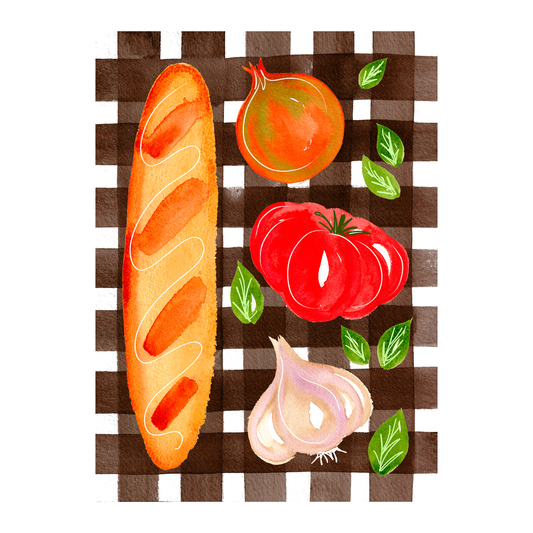 French Baguette - A3 Art Print