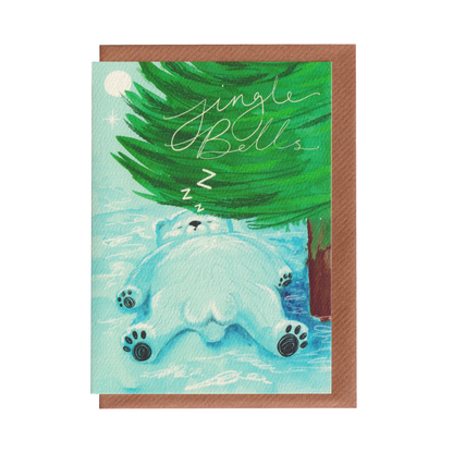 Jingle Bells - Polar Bear Balls Christmas Greetings Card