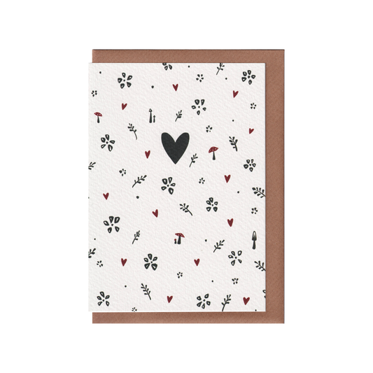 Forest Foliage Valentine's Greetings Card