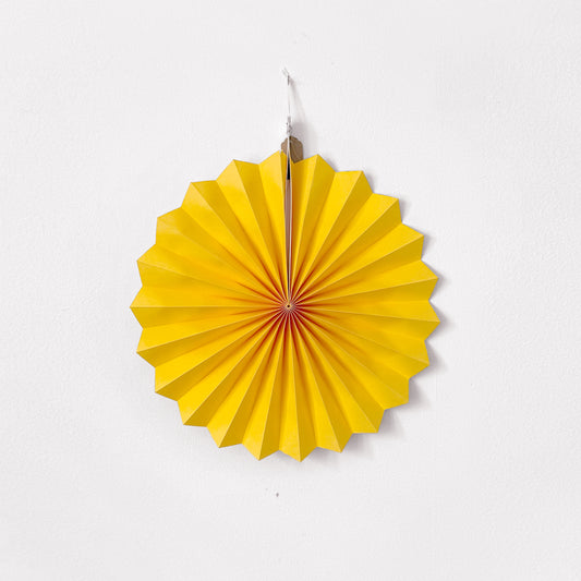Paper Fan Decoration - Bumble Bee Yellow