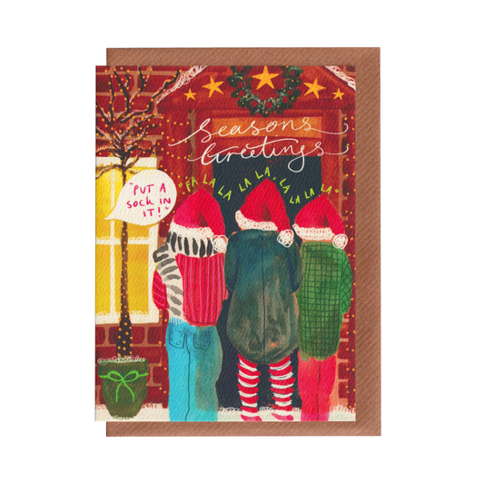 Seasons Greetings - Carol Singers Christmas Greetings Card