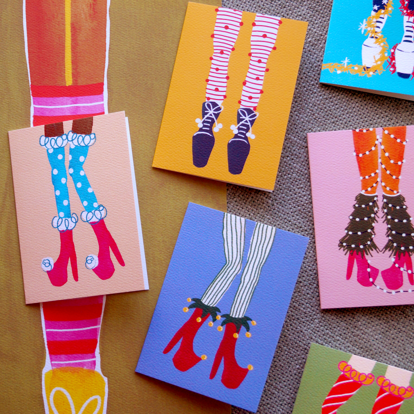 The Naughty List Collection - Stockings Christmas Cards