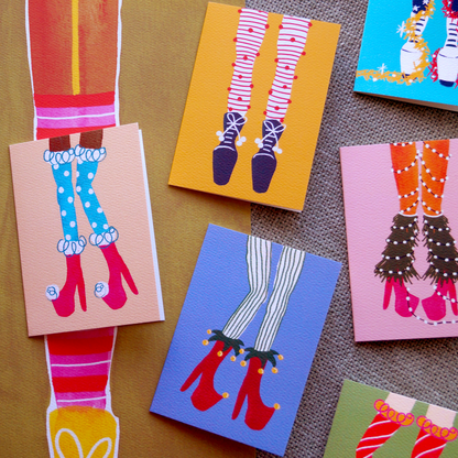 The Naughty List Collection - Stockings Christmas Cards