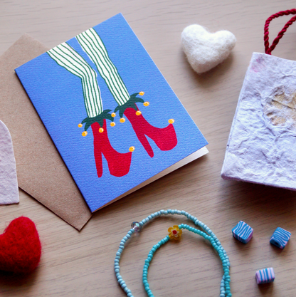 The Naughty List Collection - Stockings Christmas Cards