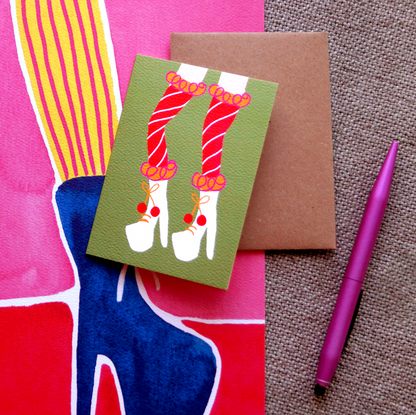 The Naughty List Collection - Stockings Christmas Cards