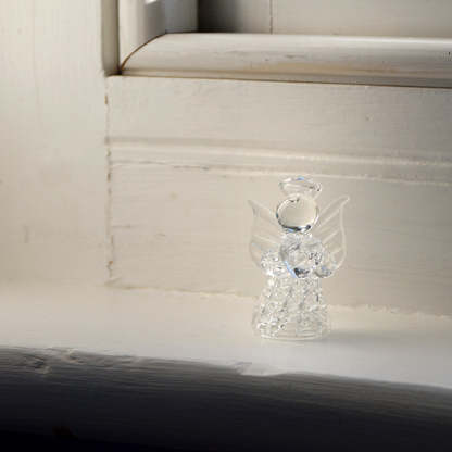Glass Guardian Angel in a Handmade Origami Box