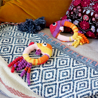 Handmade Crochet Fish Baby Rattles - Lifestyle - Bella & The Moon (Handmade Gifts and Stationery)