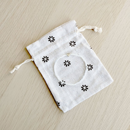 Daisy Jewellery Bag - Flat - Bella & The Moon (Handmade Gifts and Stationery)