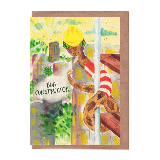 Boa-Constructor - Funny Greetings Card
