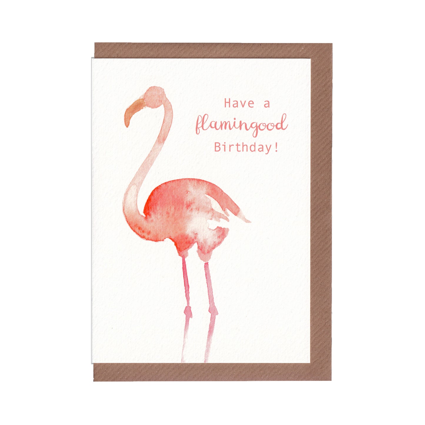 Minimalist Flamingo Birthday Card and Envelope - A6 300gsm - Bella & The Moon (Handmade Gifts and Stationery)