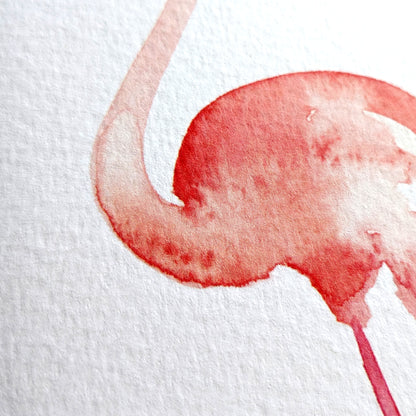 Flamingo Birthday Card Close Up - 
A6 300gsm - Bella & The Moon (Handmade Gifts and Stationery)