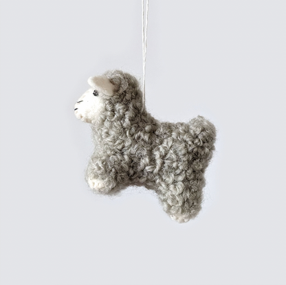 Handmade Felt Sheep Decoration - Approx 9cm x 5cm x 8cm - Bella & The Moon (Handmade Gifts and Stationery)