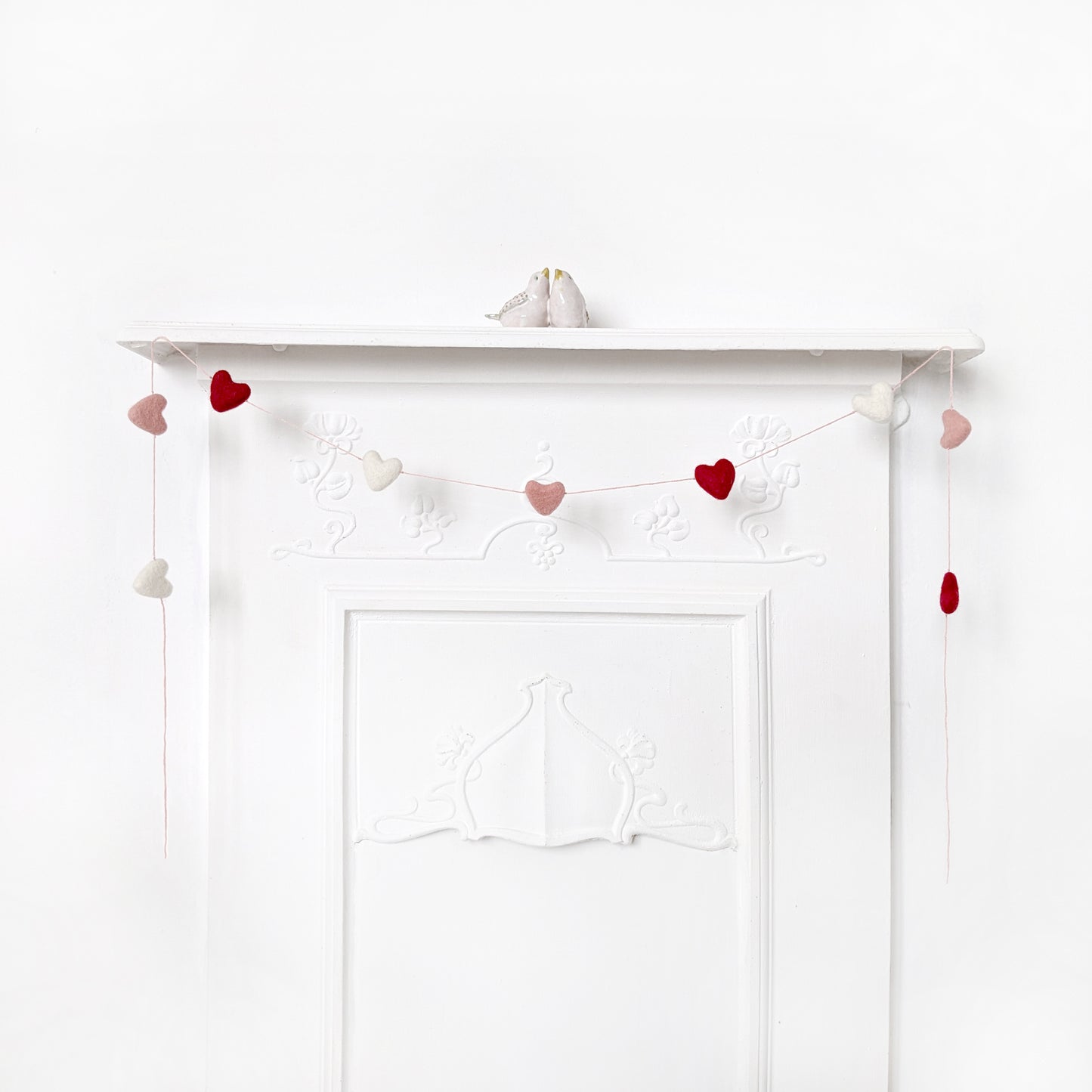 Handmade Felt Heart Garland - 155cm Bella & The Moon (Handmade Gifts and Stationery)