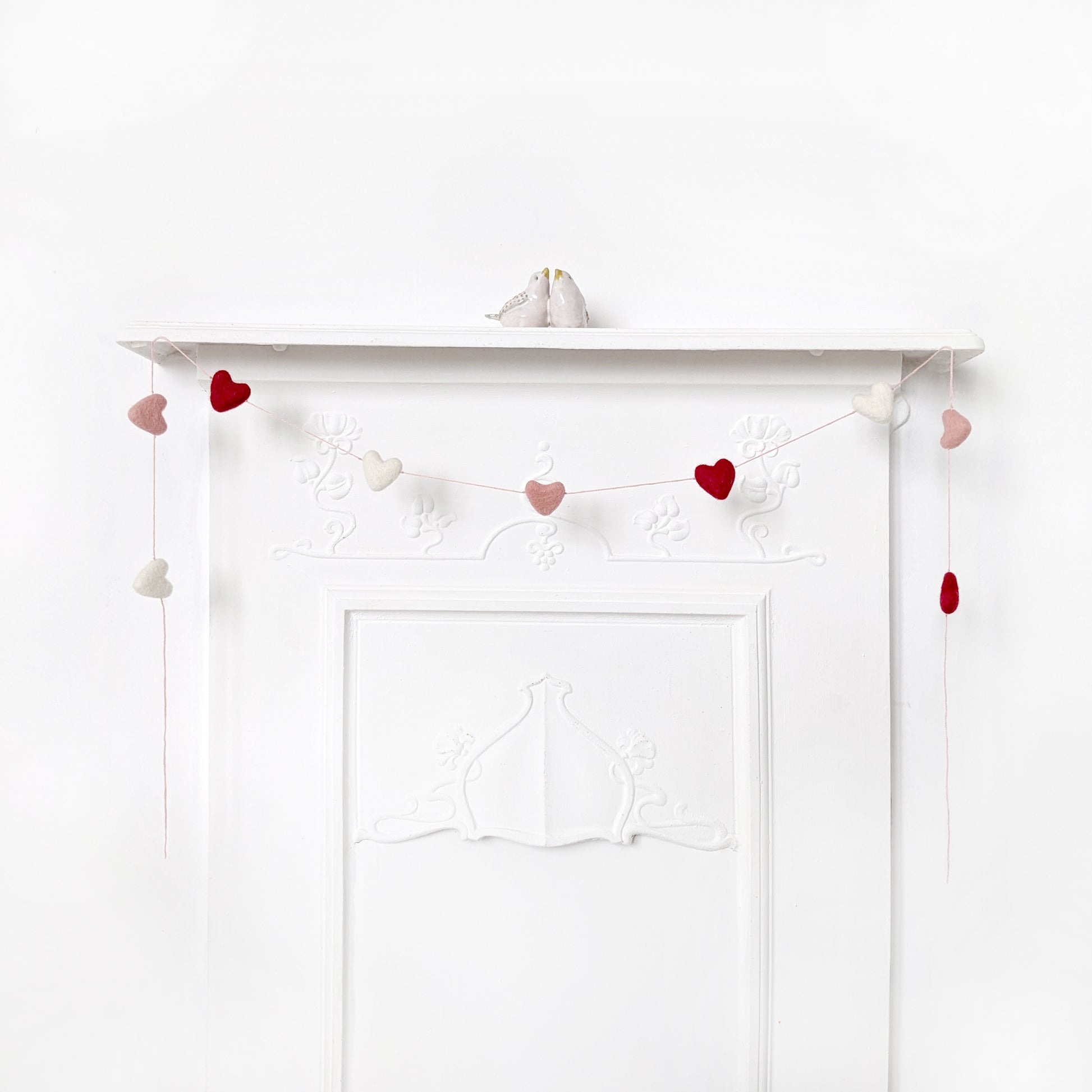 Handmade Felt Heart Garland - 155cm Bella & The Moon (Handmade Gifts and Stationery)