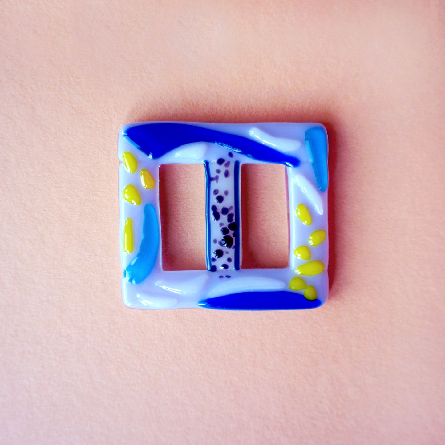 Handmade Glass Book Buckle - Abstract - Bella & The Moon (Handmade Gifts and Stationery)