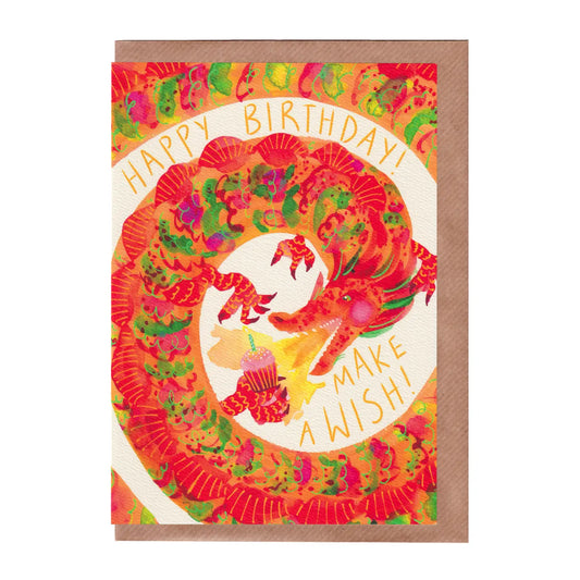 Happy Birthday - Dragon Greetings Card