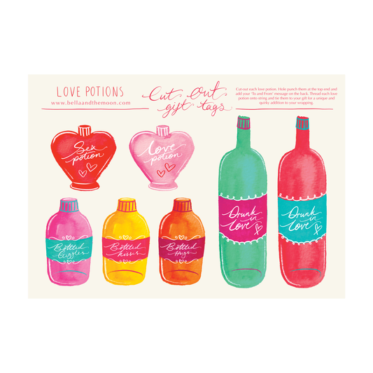 PREORDER: Love Potion Cut-Out Gift Tags
