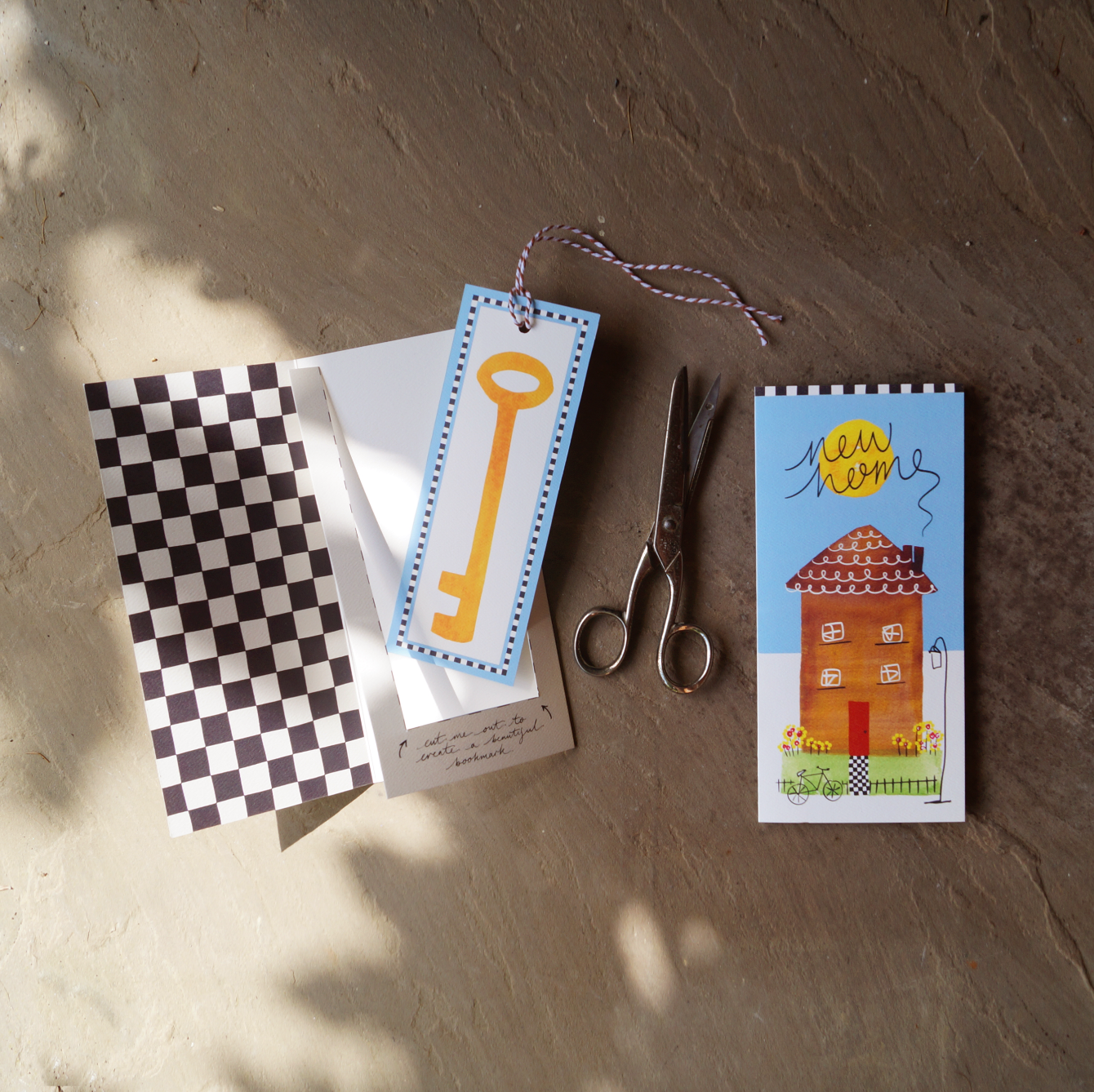 NEW: New Home - Cut-Out Bookmark Greetings Card