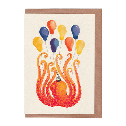 Party Octopus Greetings Card