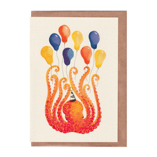 Party Octopus Greetings Card