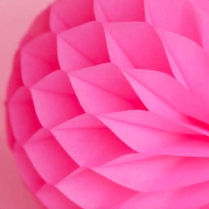 Set of 3 Pink Honeycomb Paper Lantern Balls